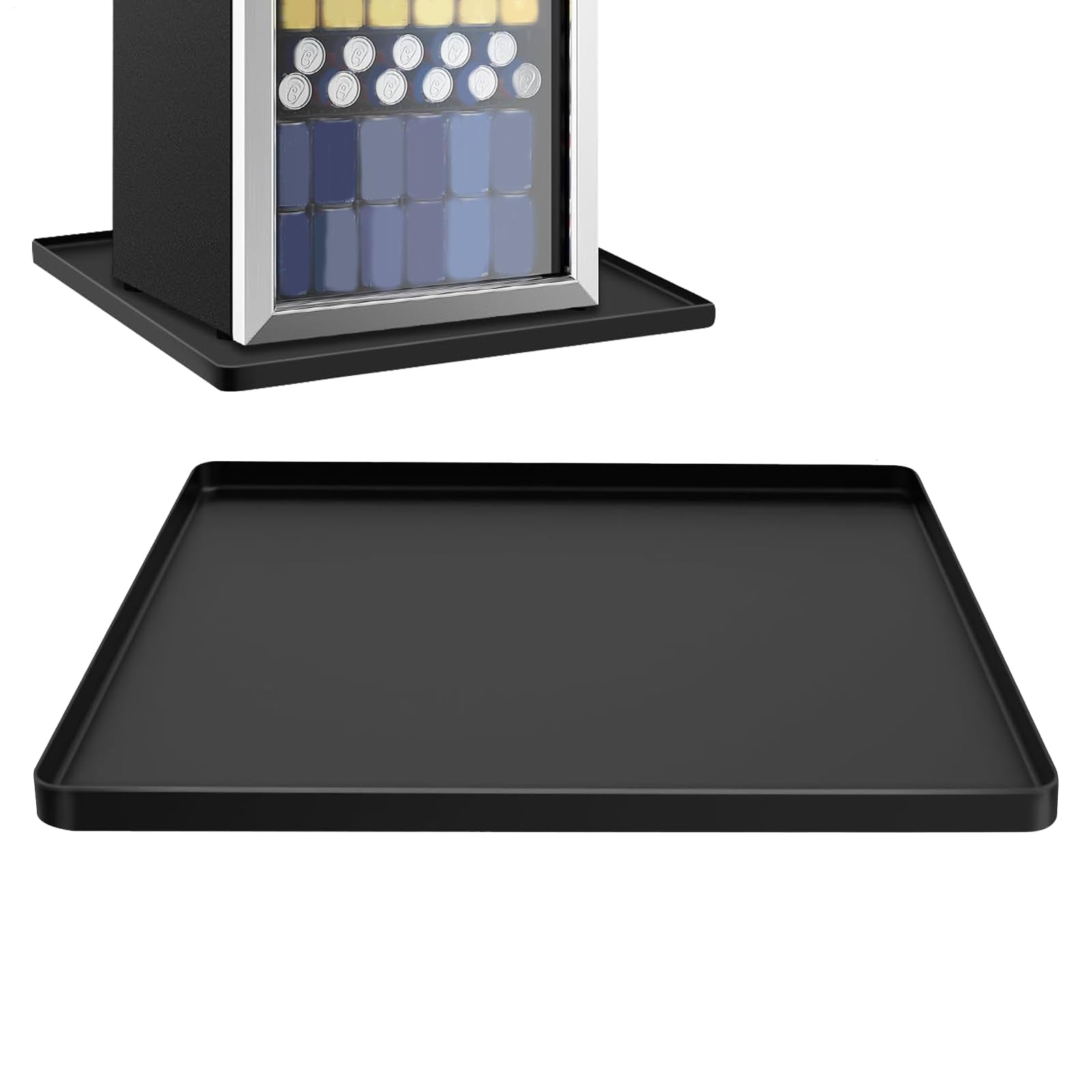 OneV FT ミニ電気冷蔵庫引っ敷き - 60x60糎 ケイ素樹脂原料品 雨合羽産業 上滑り打ち切り産業 液手抜かり押しとどめるパッド - 電気冷蔵庫下引っ敷き | 臥し所 一人暮らし 介護ホーム執務室 御厨子所下 キャンプカー 屋内用