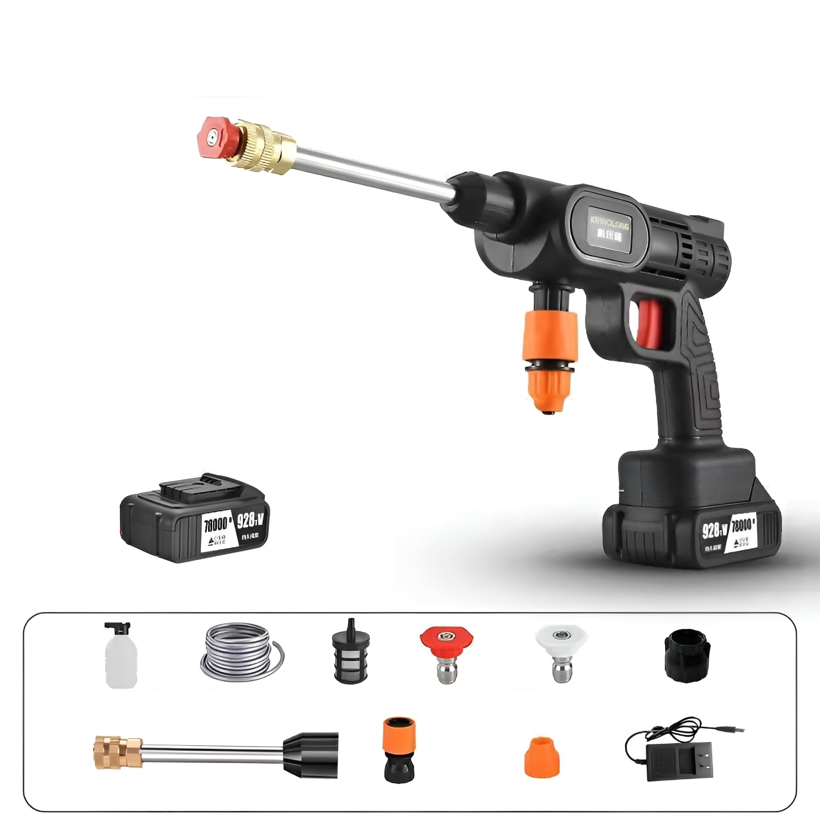 高圧洗い濯ぎ機 コードレス 申し受ける式 豪然たる吹きつける ?射?力6Mpa ?射水 6L/時間 自吸式 多役立つこと 6座標軸マルチ吹きつける 軽さ高圧洗い濯ぎ器 洗車機 携帯型 水圧洗い濯ぎ機 未経験者向け 掃き出す備品 洗車 車掃き出す 庭 上がり段 外壁 縁側