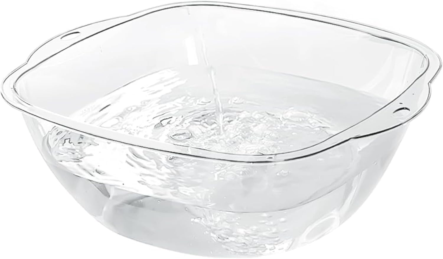 Ladfrol 厚くされた澄み切ったな洗面器一家の可塑性物質洗面器のうしろ帯学習者寮の素晴らしい洗面器の大きさのディッシュウォッシャー洗面器 (L,とうめいしょく) [並行輸入品]