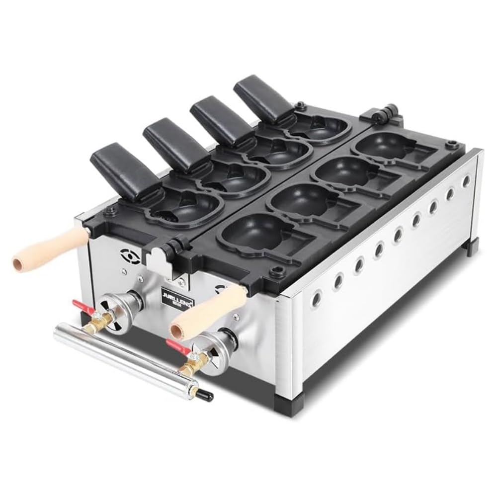 JICOMUSたい焼き機、お役目用灯し火たい焼き機、お役目用灯し火熱するキティたい焼きオーヴン、クリームたい焼きオーヴン、110V 3 型オーヴンキティたい焼き型、屁っ放り駆動動力、パン屋設備、お役目用、身寄り用 (4穴キャットバーニングマシン,屁っ放り駆動動力)