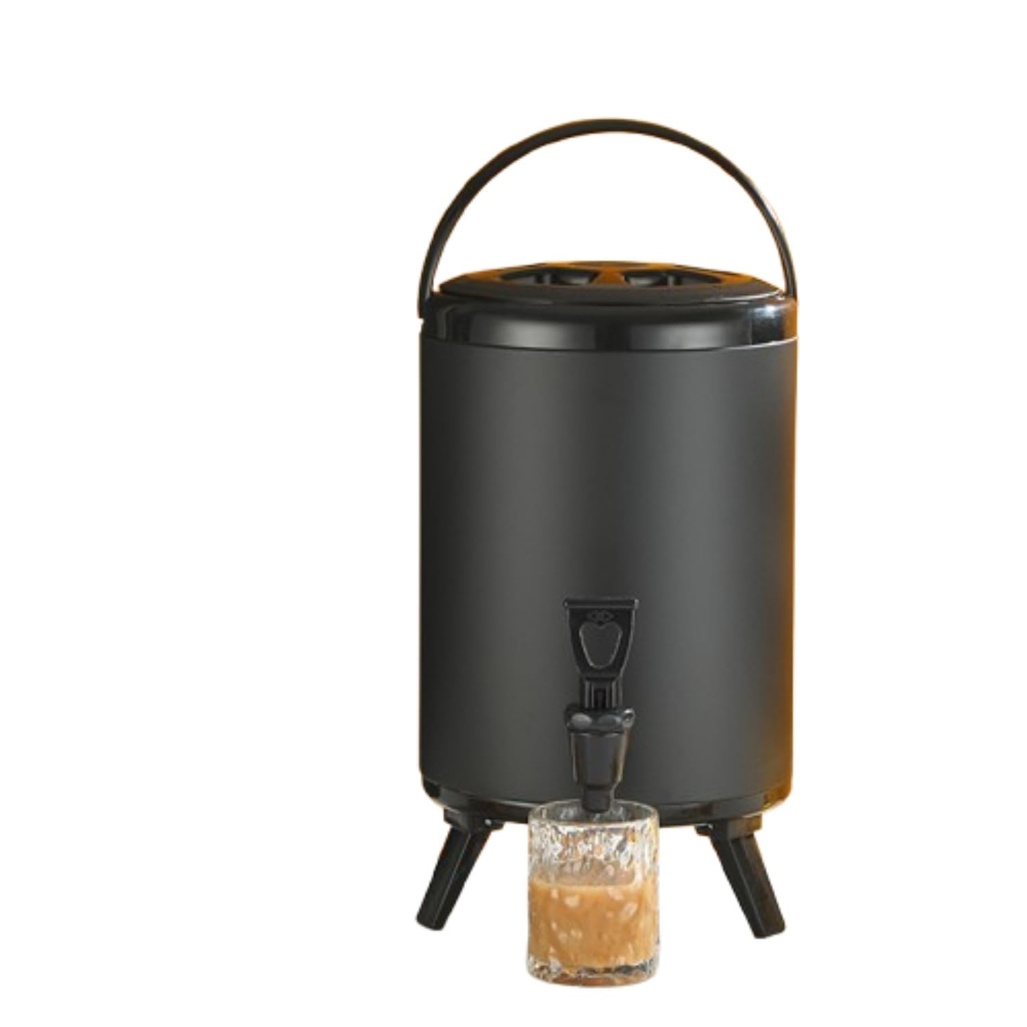 6L/8L/10L/12L ウォータージャグ タンク 保温ジャグ ステンレスジャグ ダブルステンレス 保温 保冷 大容量断熱バケツ 三脚 お湯/ジュース/ミルクティー/ミルク/豆乳/コーヒー 家族の集まりやレストラン (6L,ブラック) [並行輸入品]｜LIFE QUEST 10,201円