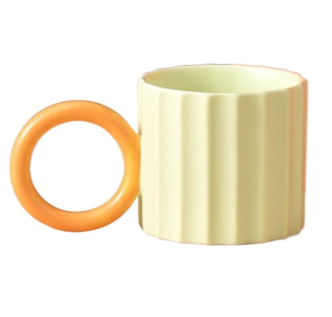エスプレッソ デミタスカップ マグカップクリエイティブレトロマグコーヒーカップ自己同一性分かりやすいなセラミックコーヒーカップマグ目覚ましいなホームオフィスカップ茶 洋食器 青写真(301-400ml,B) [並行輸入品]