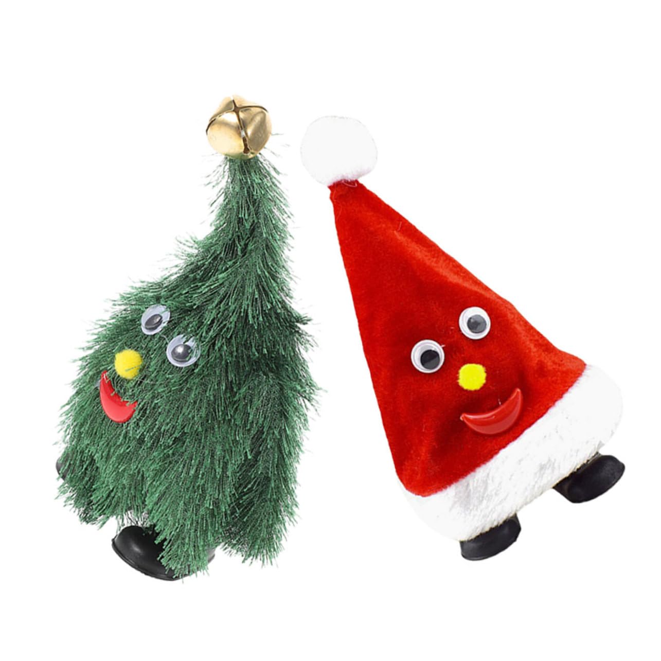 [STOBOK] 2個動くサンタ鳥打ち帽 クリスマス飾りつけ 快い音付き添い人揺れるダンシングツリ