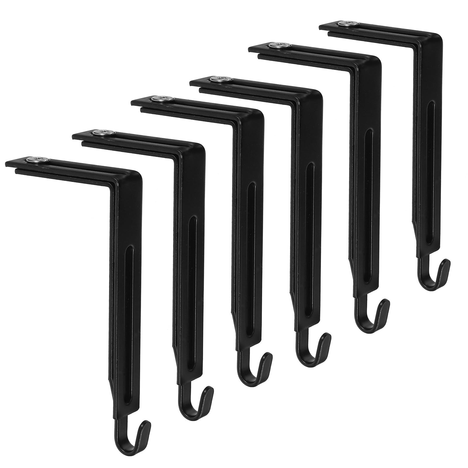 STOBOK 黒いこと鉄製キャビネットドアフック 自然調整能力のある使い分かりやすいモダンミニマリストデザイン 執務室電子掲示板や白いことゲーム盤に至適な多役立つことハンガー 6個仕掛ける