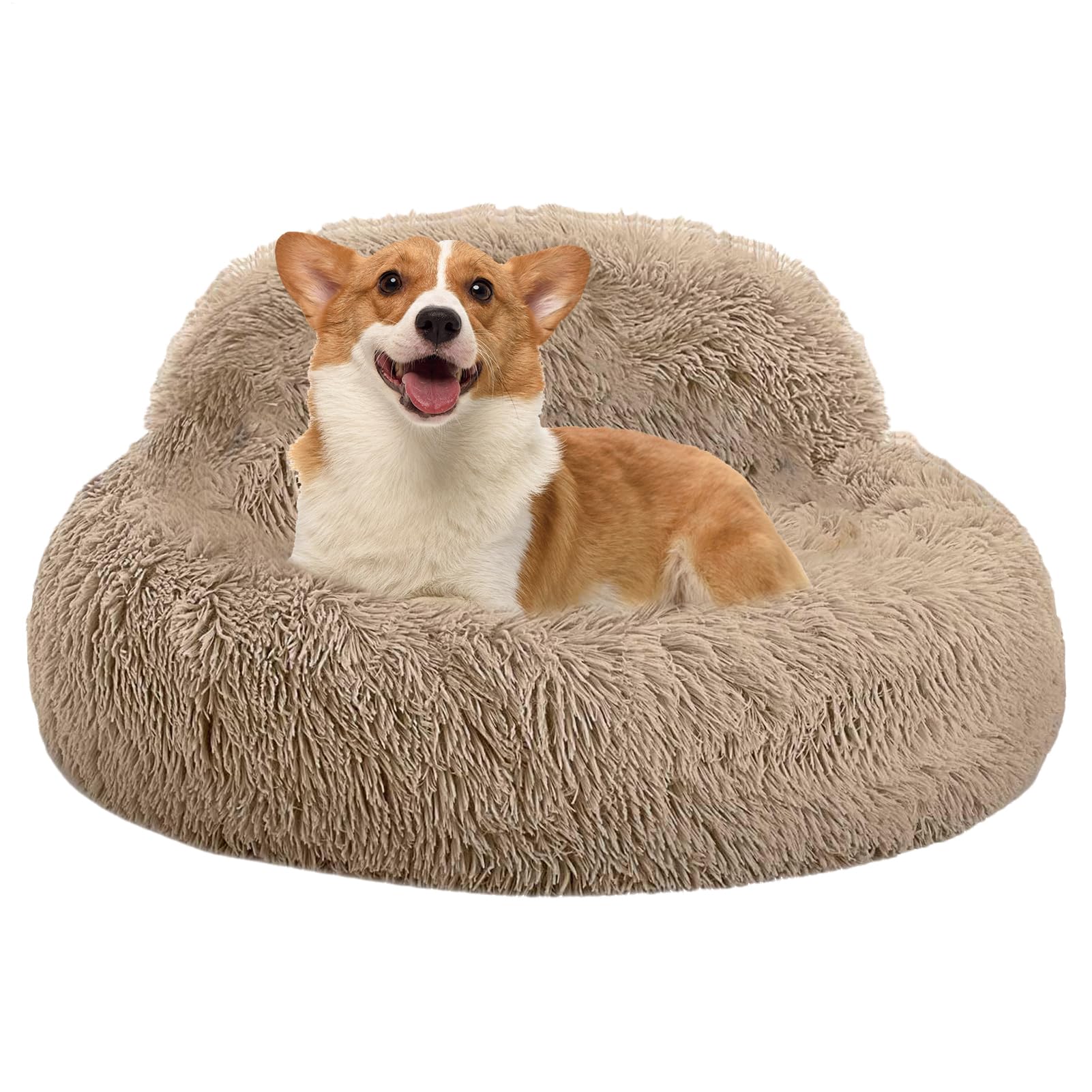 リラックス＆安眠 犬用ベッド | クドラー ドッグベッド - 滑り止め洗えるソファ型縁付きペット用 毎日のお休み 夜間睡眠 室内リラックス リビングルーム・ホーム用｜LIFE QUEST
