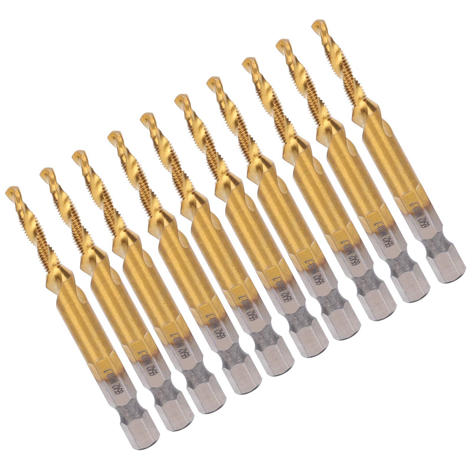 10個の高速度鋼ねじタップセット 全長2.7インチ ねじ山キット 炭素/普通鋼 銅/アルミニウム - マグネシウム合金用 ピッチ0.7 信頼性向上｜LIFE QUEST