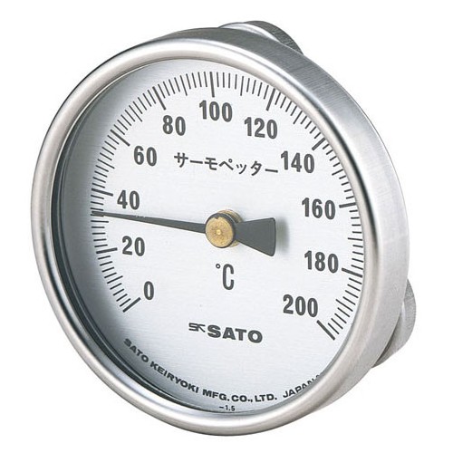 【楽天市場】SATO 佐藤計量器 バイメタル温度計 表面温度計（サーモペッター） 400℃タイプ 2340-40：生活計量（ライフスケール）