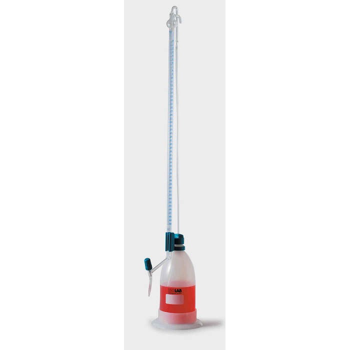 直送商品 宮原計量器製作所 透明ビュレット PTFE活栓 50mL 1個 bt19-50