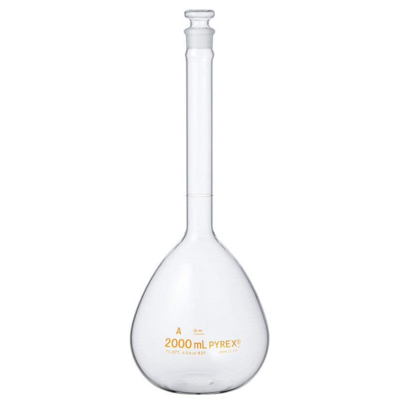 15882円 ランキングや新製品 PYREX メスフラスコ 白 3000ml 5640JIS-3L