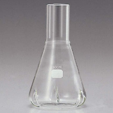 IWAKI バッフル付三角フラスコ (リム無) 300ml 4552FK300R