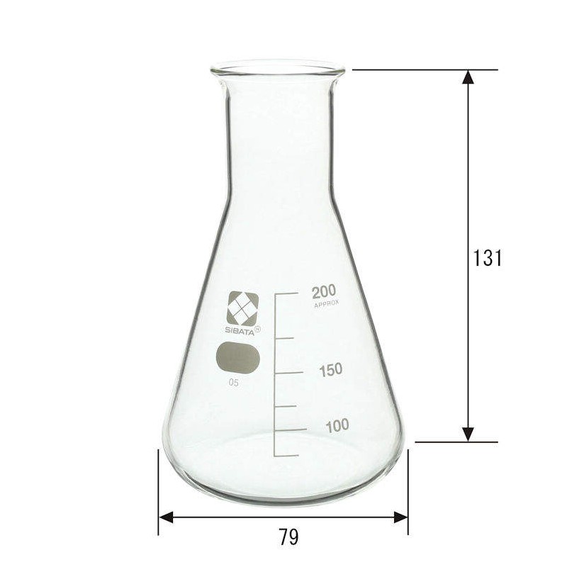 高級ブランド 三商 共通摺合せ平底フラスコ 短首 200ml 24 40