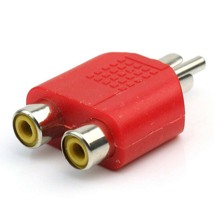 RCA/ピン端子2分配アダプター分配プラグコンポジット3色3個セット映像と音声ハイブリッド仕様RCA映像端子拡張3個セットRCA21SET3