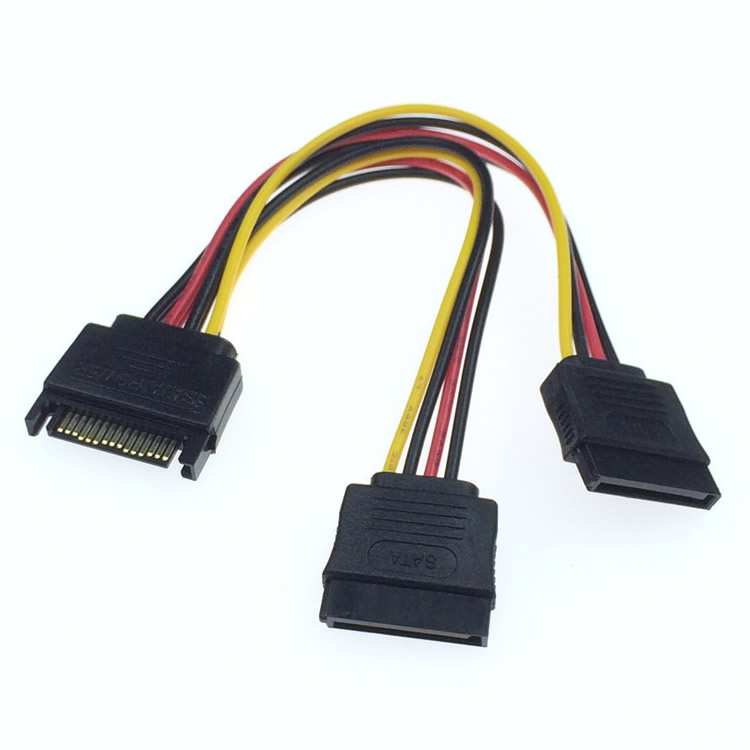 楽天市場 Sata電源分岐ケーブル 2分岐 Sata15ピン オス1 メス2 約20cm Sata電源延長ケーブル Y字 Usbポート Ssd増設に Lst Satacb1to2 ライフセレクト