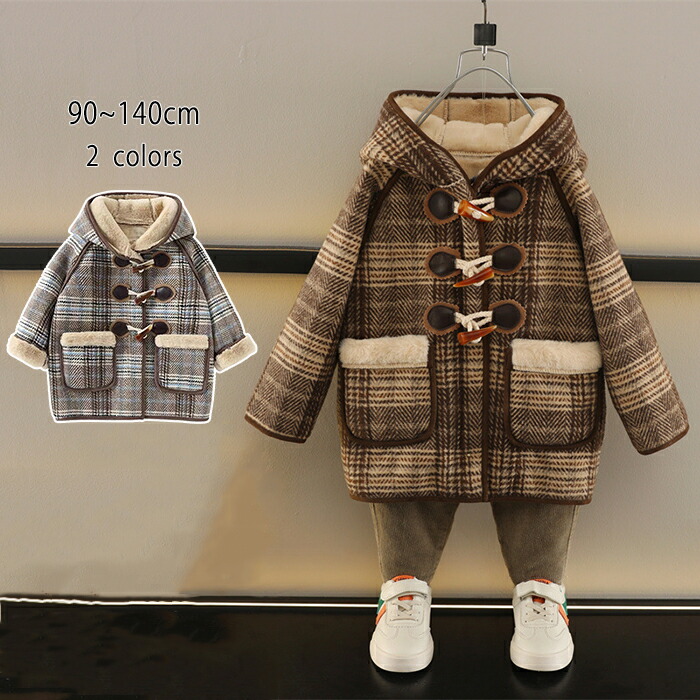 BONTON ボントン　ウール　キッズコート チェック 12A 150cm BONTON ボントン ウール キッズコート チェック 12A 150cm BONTON