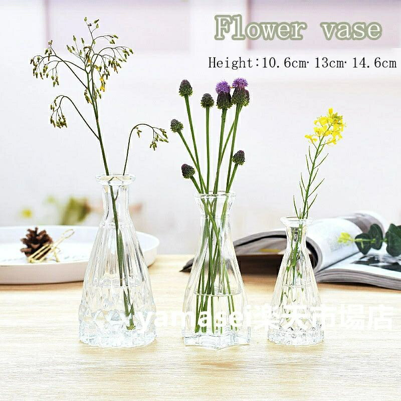 楽天市場】花瓶 ガラス おしゃれ 花器 一輪挿し フラワーベース 透明
