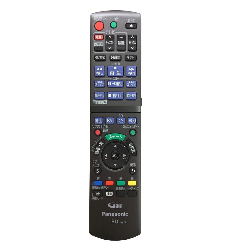 Panasonic ブルーレイディスクレコーダー用遠隔操作 N2QAYB001217