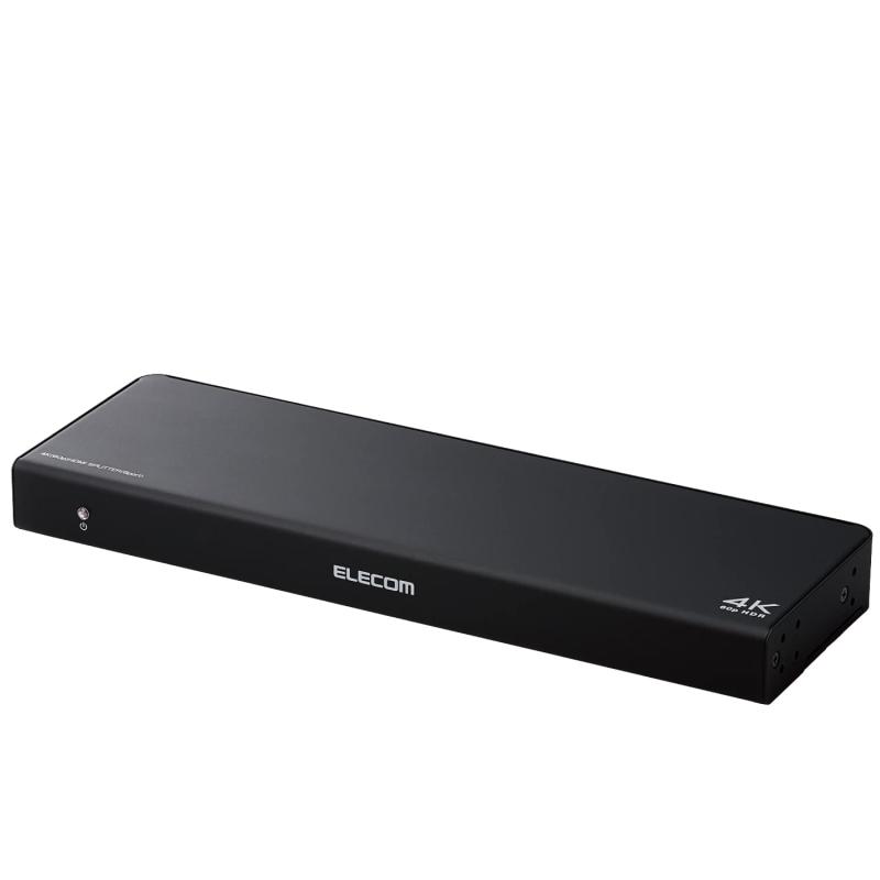エレコム HDMI分配器 4K 60Hz(18Gbps) 1入力 8出力 HDCP2.2対応 VSP-HDP18BK|ライフスマイルアップ 店