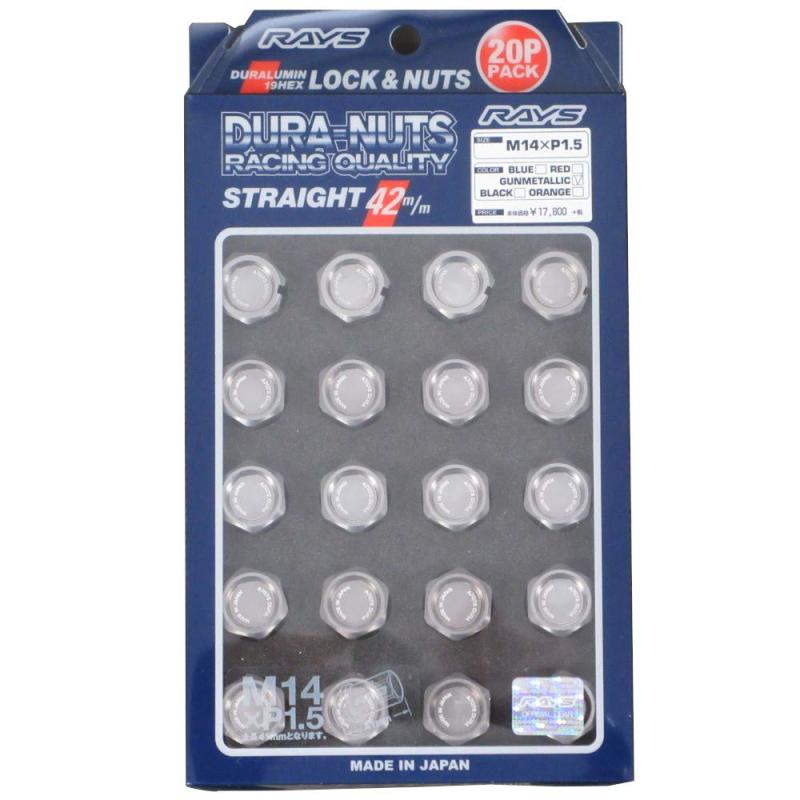 RAYS(レイズ) DURA-NUTS RACING QUALITY ジュラルミン製ロックナット M14×P1.5 19HEX 60°テーパー 全長41mm