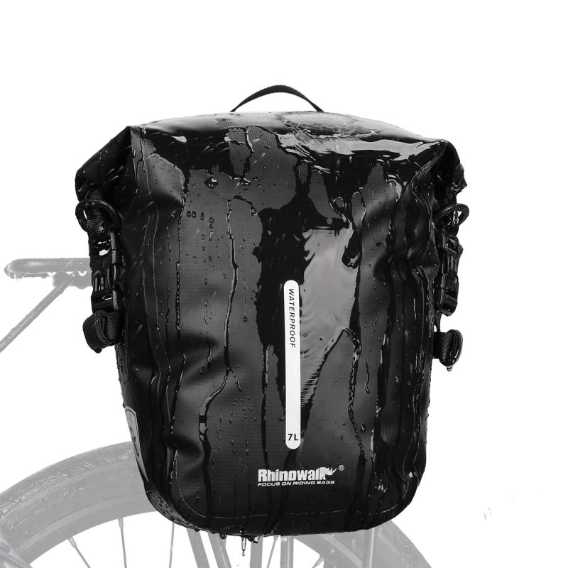 Rhinowalk パニアバッグ 自転車 防水 大容量 サイクリングツーリングバッグ 荷物収納バッグ サイクルバッグ 自転車リアバッグ 反射付き 取り付け簡単 クィックリリース ロードバイク マウン
