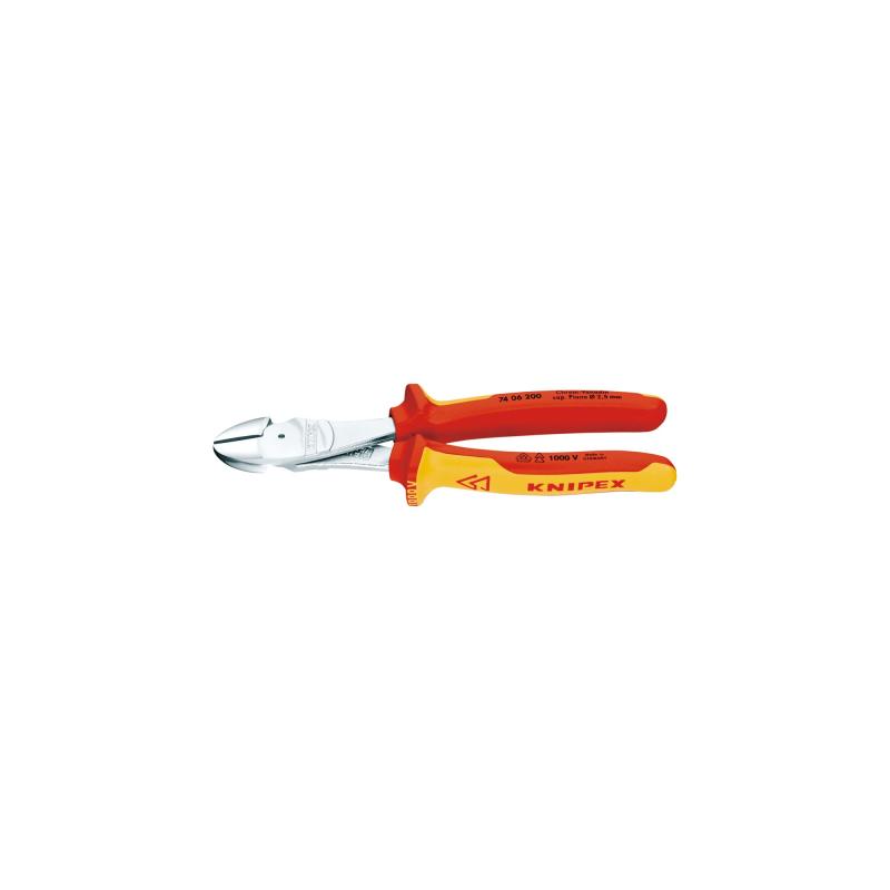 クニペックス KNIPEX 7406-200 絶縁強力斜ニッパー 1000V (SB)｜ライフスマイルアップ　店