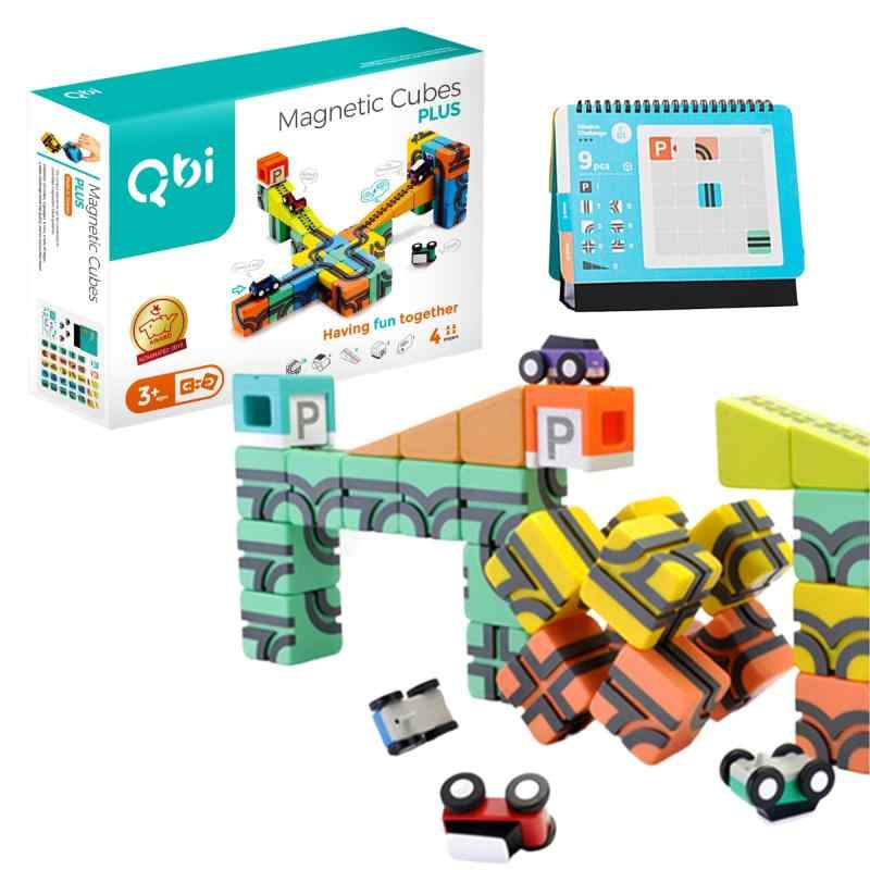 Qbitoy(QBI) PLUS 33平和条約 車4台入り口・入口 キッズ・デザイン賞勝ち得る 立ちはだかる歌留多付き添い人 3歳以上客体