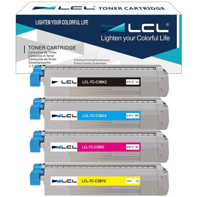 LCL OKI用 TC-C3B TC-C3BK2 TC-C3BC2 TC-C3BM2 TC-C3BY2 大静電容量 C844dnw C835dnwt C835dnw (4色書き割り 黒いこと シアン マゼンタ 黄色) 取り替えっこトナーカートリッジ 相応う機種：聞き入れる