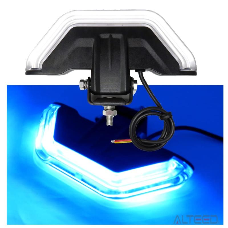 アルティード(ALTEED) COB LEDパトランプバー 半面照射フラッシュライトバー アルミボディ 12V24V自動車兼用対応 (青色)