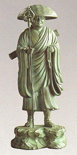 仏像 弘法大師 空海 アロイ製 青銅色 高さ24珊