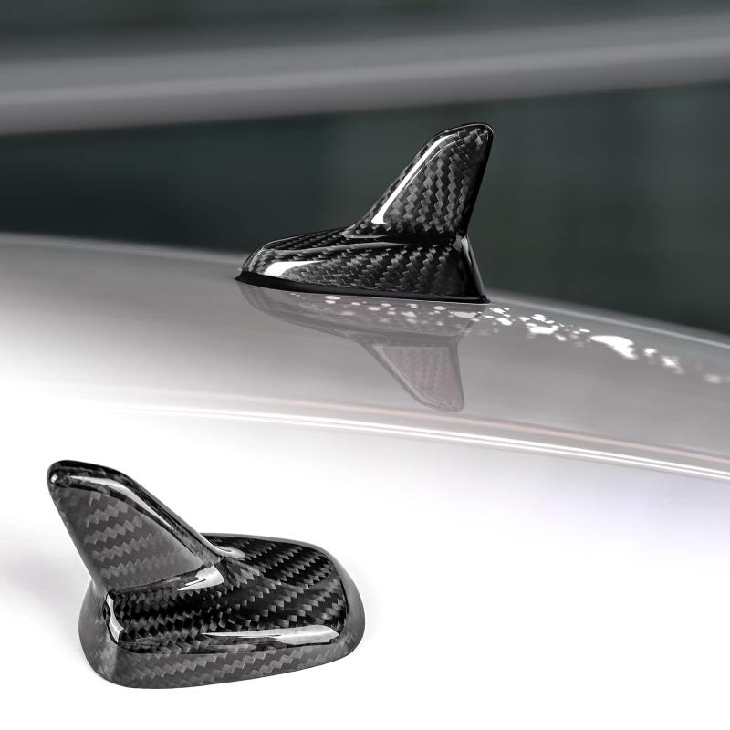 AIRSPEED フォルクスワーゲン専用 アクセサリー リアルハードカーボンファイバー製 カーシャークフィンアンテナカバー デコレーションカバー 防水保護層 ハンドル トゥーラン ゴルフ7 ラマ