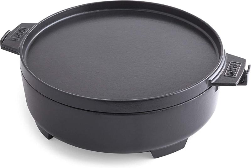 Weber(ウェーバー) ダッチオーブン デュオ グリルプレート 鋳鉄製 【2年】