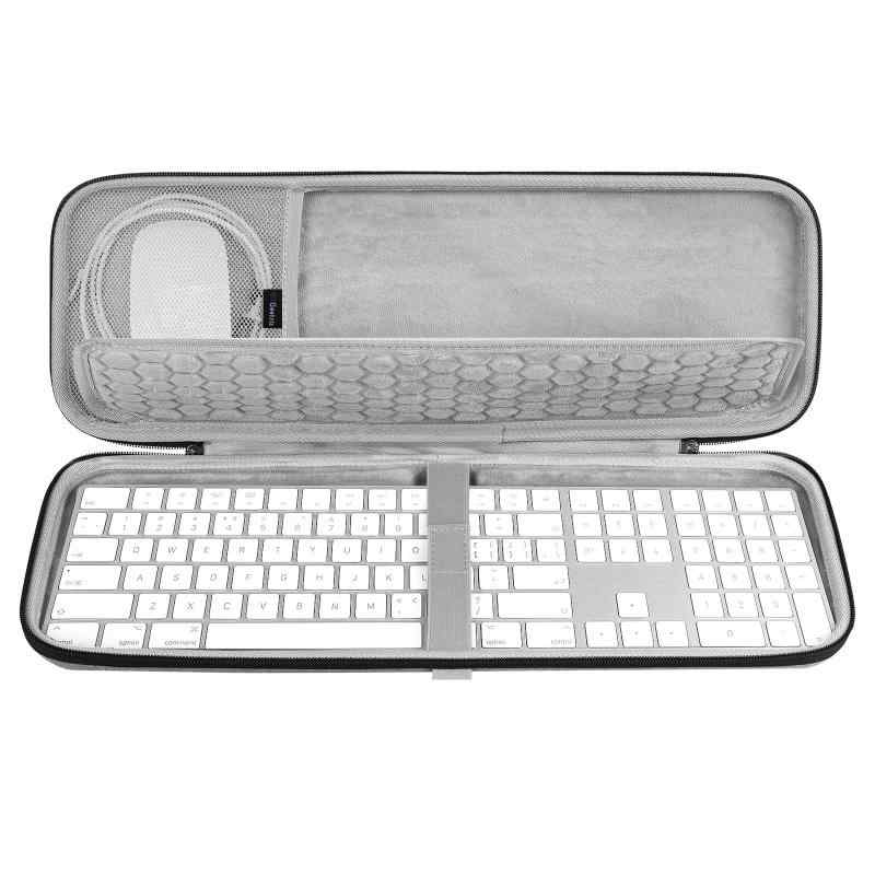 Geekria 収納ケース 互換品 アップル Apple Magic キーボード テンキー付き+ アップル Apple Magicマウス ワイヤレスポータブル ハードシェルトラベルキャリングバッグ
