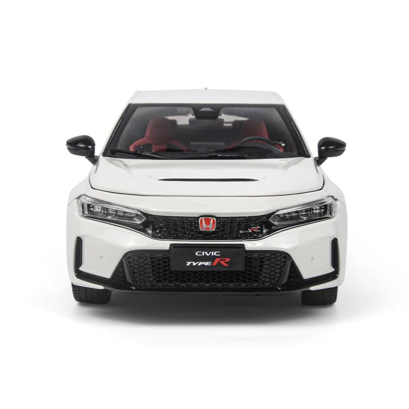 1/18 ミニカー 2023 Honda Civic TYPE-R FL5 ダイキャスト 真似形鉄道車両 白いこと 車-おもちゃ