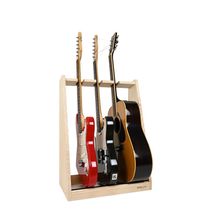 WOODWORKS 日本製 ギタースタンド エレキギター用 3本掛