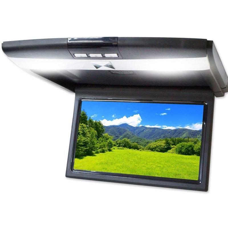 【F1012B】 10.1in フリップダウンモニター WSVGA 1024ｘRGBｘ600 液晶ダイアログボックス召しかかえる IRイヤ電話機相応う能力のある 3色選 黒いこと その他-家電
