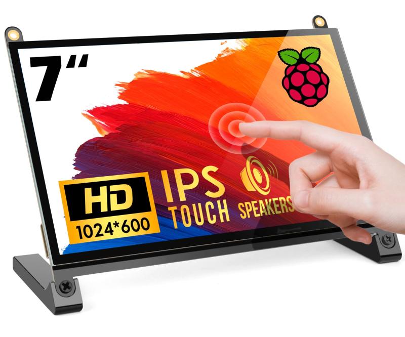ROADOM Raspberry Pi用タッチモニター IPS 1024X600 金棒引き内蔵 Raspberry Pi 4/3/2/1 Xbox なおなお書き4 Ubuntu Windows 7/8/10に当て嵌める… パソコン・周辺機器-その他