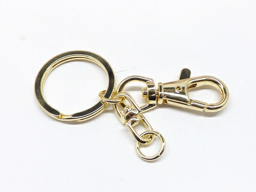 キーホルダー金具 別倉庫からの配送 柔らかな質感の ナスカン付 ゴールド pg-0471 1個入り