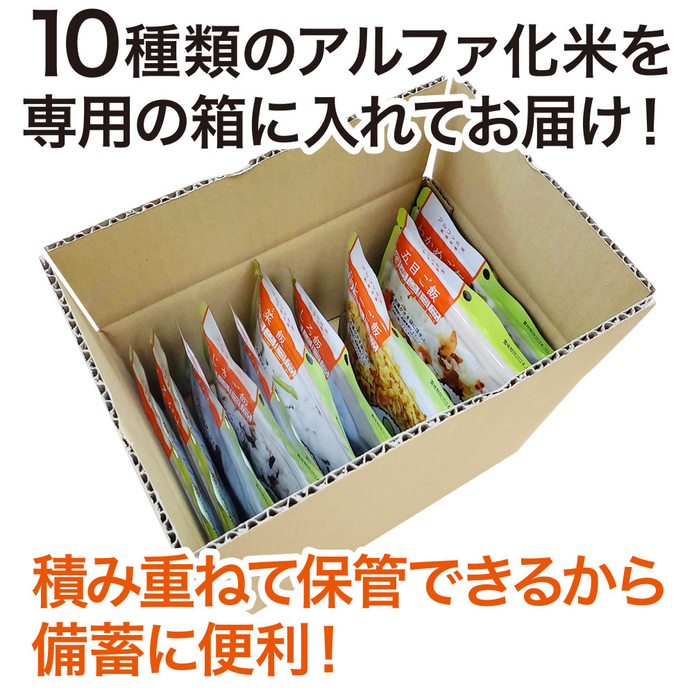アルファ化米 希望食品 10種 非常食 防災グッズ 保存食 食料 フル