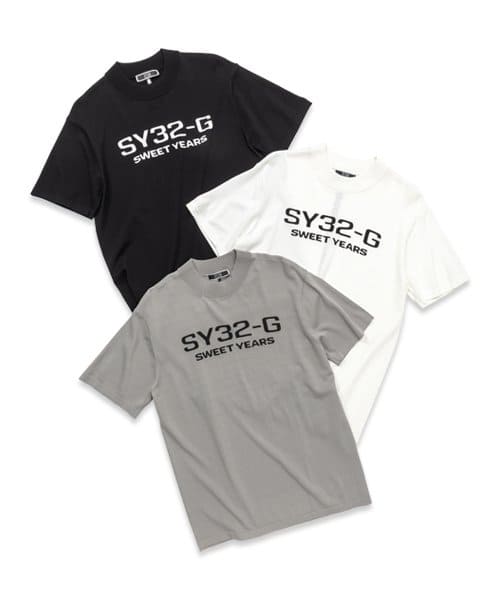 お取り寄せ SY32 by SWEET YEARS シャツ 半袖 サマーセーター ロゴ レディース ブランド おしゃれ ゴルフ スポーツ SYG-24SABS32