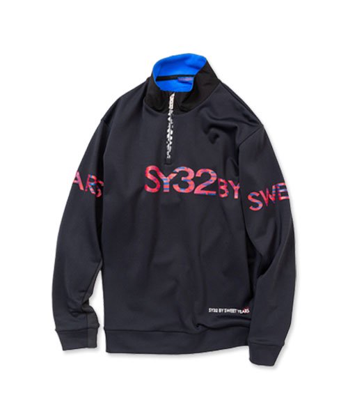 SY32 by SWEET YEARS ゴルフウェア ハーフジップシャツ Tシャツ 長袖 メンズ おしゃれ かっこいい ブランド SYG-23A02MI【お取り寄せ】