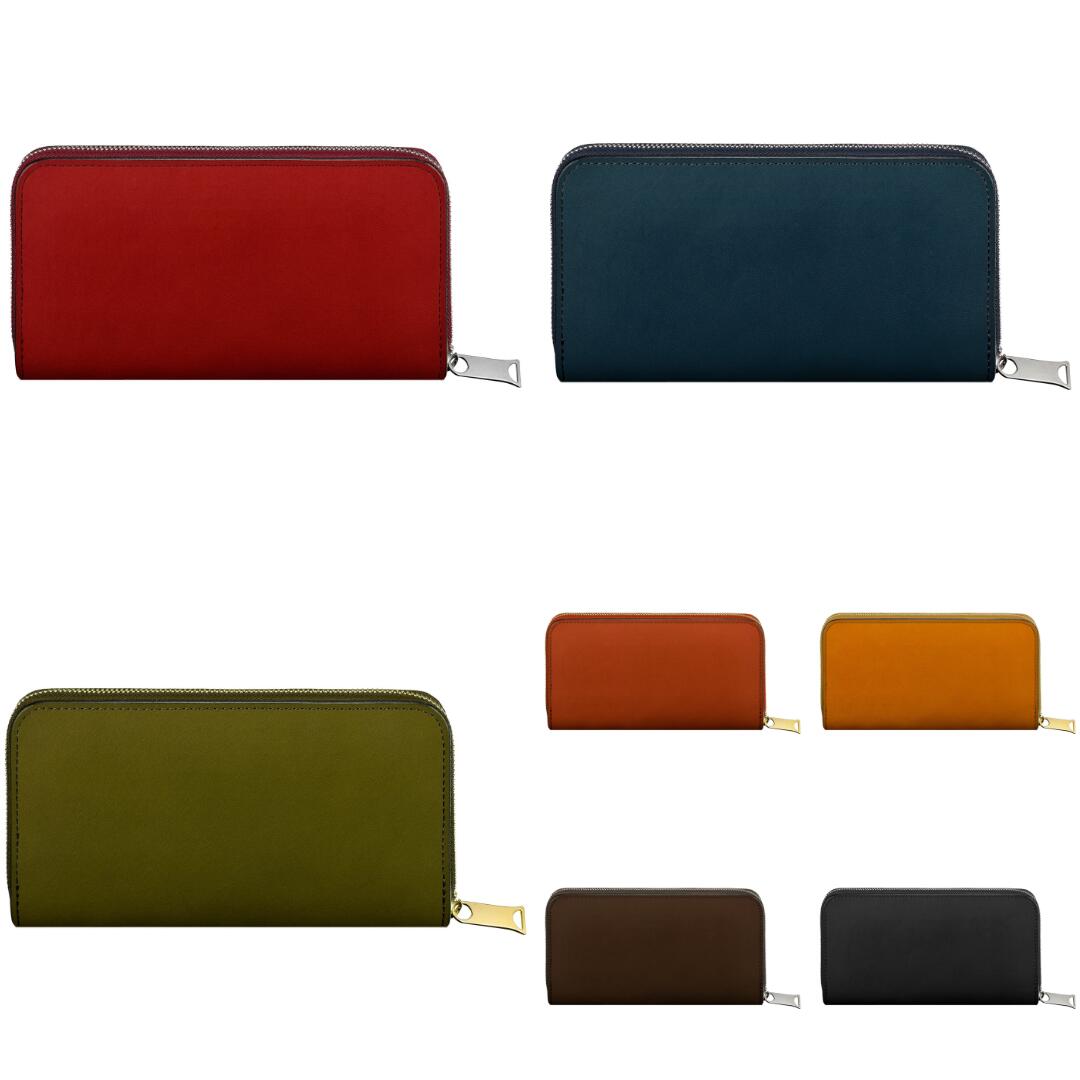 Lilyleather Design リリーレザーデザイン ラウンドジッパー 長紙入れ ジッパー御釣り入れ印字機 飾り気の無い