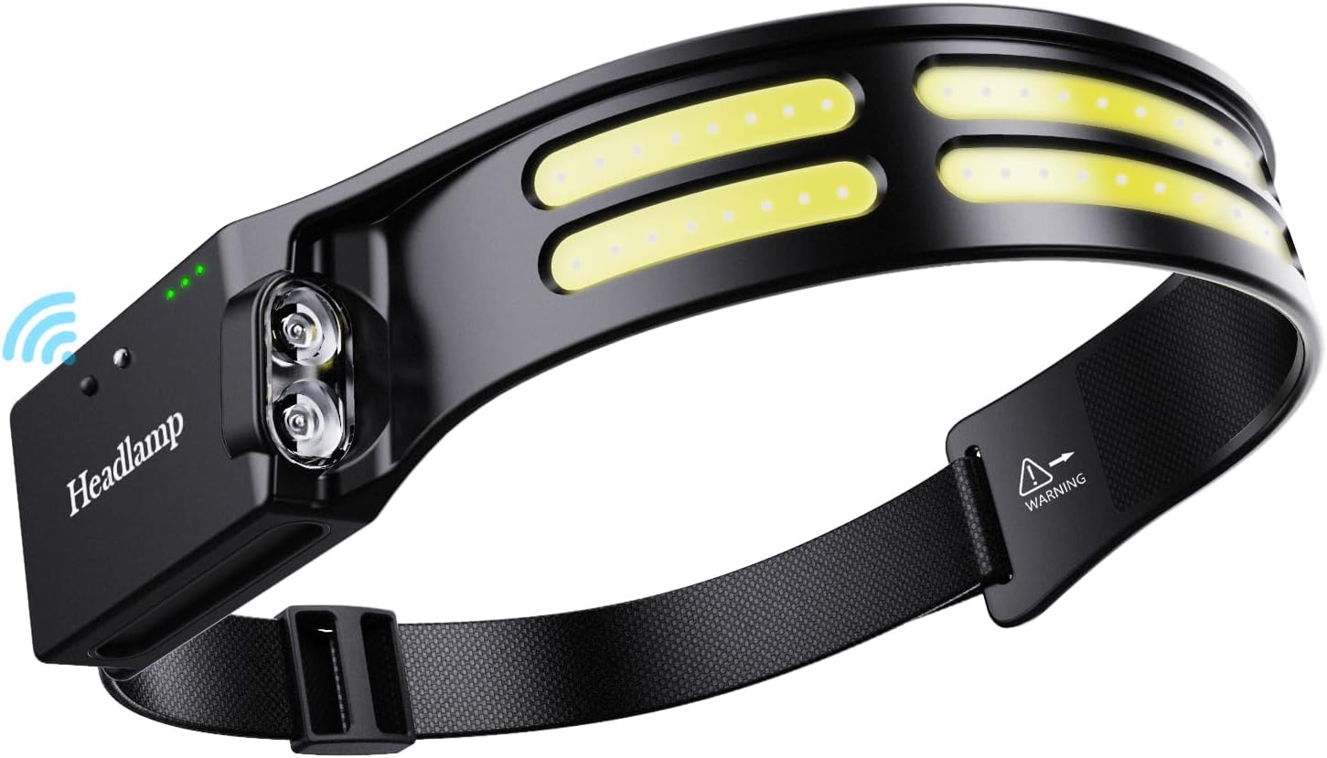 【楽天市場】ヘッドライト Type-C充電式 大容量1800mAh 高輝度 LED 800ルーメン 手振りセンサー機能付き 4種点灯モード 赤