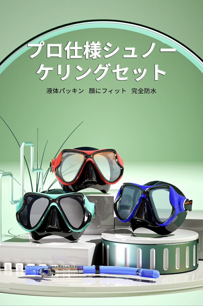 最新モデル プロ仕様スノーケルセット シュノーケリングセット　ドライトップ呼吸管付き 永久曇り止めマスク 食品級シリコン咬嘴 広視野設計 鼻カバー一体型 2点セット マリンアクティビティ必須アイテム