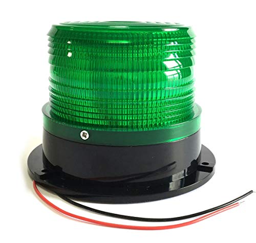 色：緑グリーン サイズ：94mm [TradeWind] 警告灯 LED フラッシュライト ストロボ ライト パトランプ 非常信号灯 緊急灯 点滅可 車 バイク トラック 船舶 12/24V兼用（緑）画像