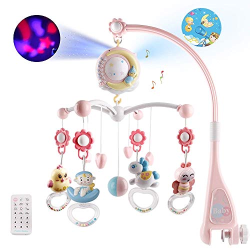 色 ピンク Ototacam ベッドメリー ベビーベッドおもちゃ 赤ちゃんメリー ベッドオルゴール 360回転 音楽 投影 リモコン付 医学部志望者には午後入試 電源を入れると Diasaonline Com