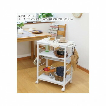 フクダクラフト キッチンワゴン ホワイト KW-0930 WH【送料無料】