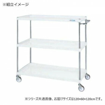\今だけ!エントリーでポイント5倍!/ サカエ CSパールワゴン中量タイプ パールホワイト CSP-12123SEW【送料無料】|LifeUp