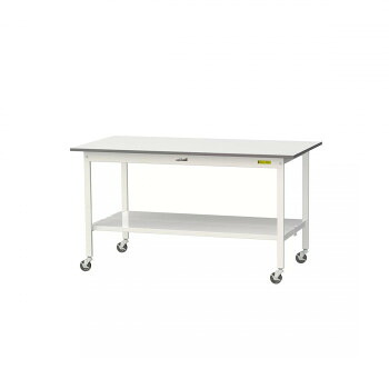 \今だけ!エントリーでポイント5倍!/ 山金工業(YamaTec) SUPC-1575TT-WW ワークテーブル150シリーズ 移動式 (H826mm) 1500×750mm (全面棚板付)【送料無料】|LifeUp