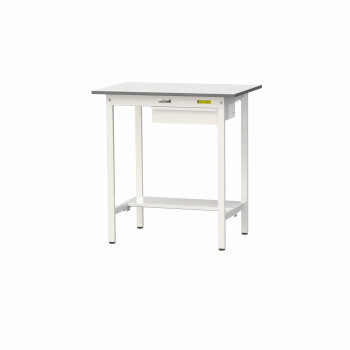 \今だけ!エントリーでポイント5倍!/ 山金工業(YamaTec) SUPH-960UT-WW ワークテーブル150シリーズ 固定式 キャビネット付 (H950mm) 900×600mm (半面棚板付)【送料無料】|LifeUp