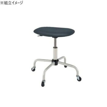 サカエ 作業用ワークチェアー キャスター付 背もたれ無し 390×380×440mm S4C-BKN【送料無料】