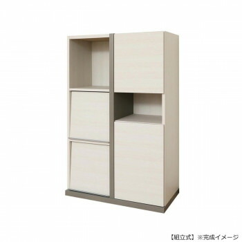 ＼今だけ！エントリーでポイント5倍！／ 日本製組立家具 収納キャビネット ディスプレイラック ホワイト co-pabo-1280dp-wh【送料無料】｜LifeUp